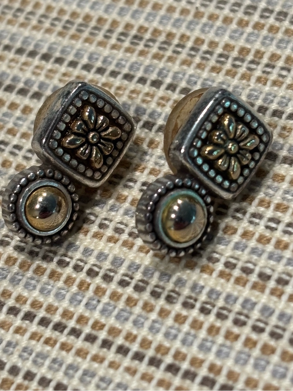Retired Brighton dual tone stud earrings